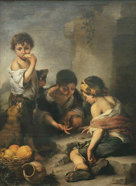 Bartolome Esteban Murillo Kinder beim Werfelspiel oil painting picture